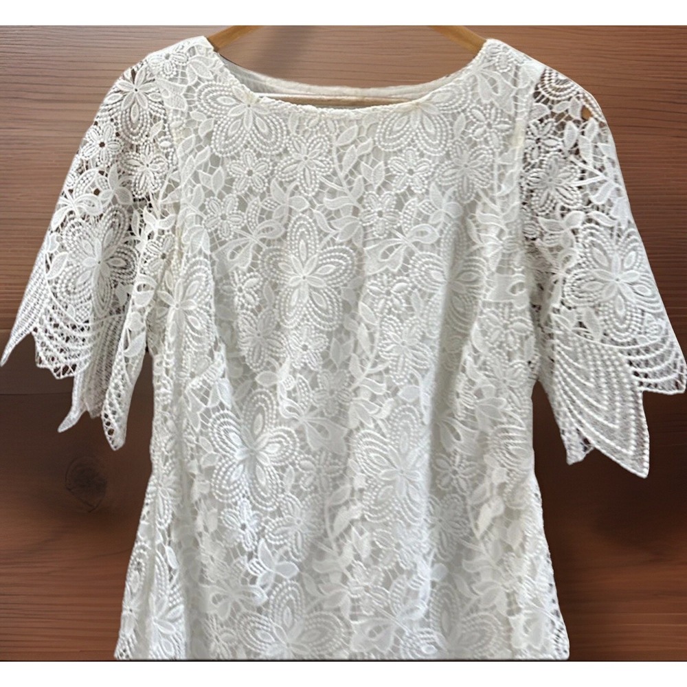 Anthropologie Charleston Lace Mini‎ Dress Retail $180 Sz 0 Gorgeous Worn Once - Picture 2 of 12